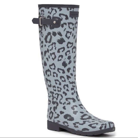 Hunter Refined Leopard tall Rain Boot - Picture 2 of 6